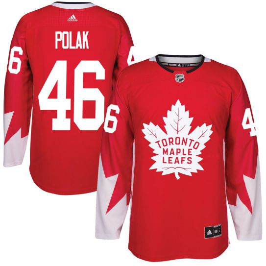 2017 NHL Toronto Maple Leafs Men #46 Roman Polak red jersey